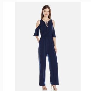BCBGeneration • Navy Cold Shoulder Jumpsuit